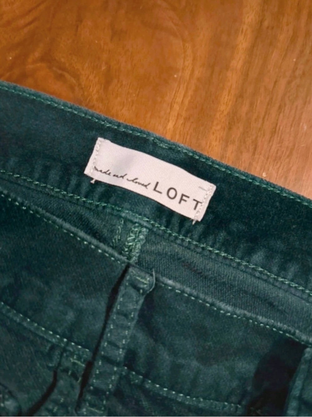 LOFT Deep green Slim Corduroy Pants - Picture 4 of 4